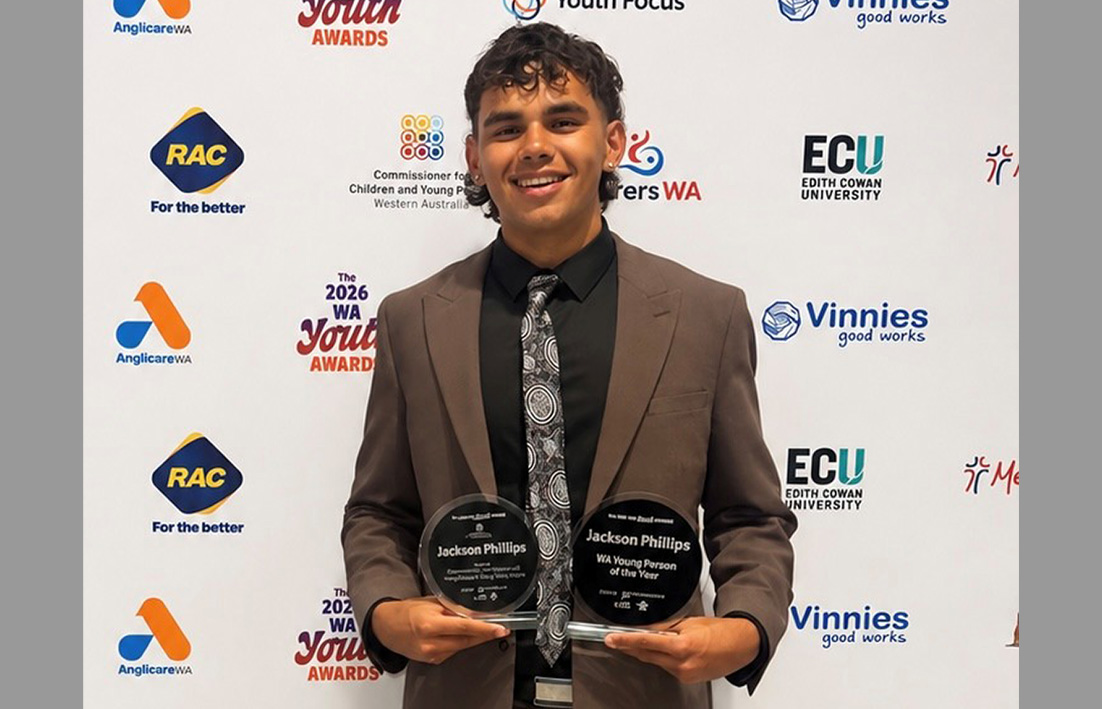 Jackson Phillips has just been named 2026 WA Young Person of the Year.